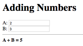 A: 2:, B: 3, A + B = 5